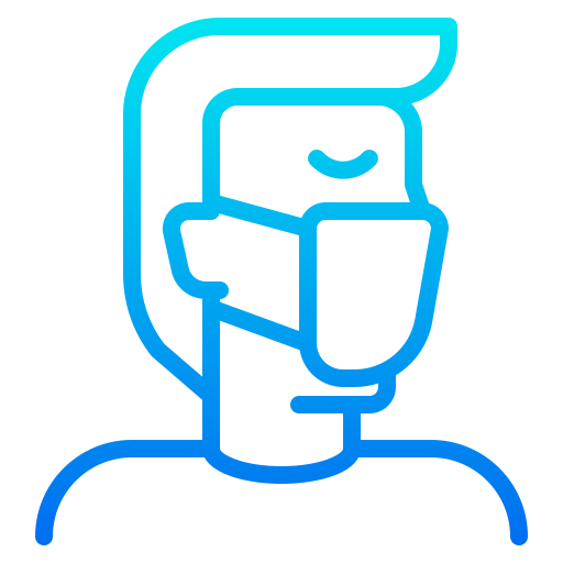 Face mask srip Gradient icon