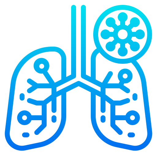 płuca srip Gradient ikona