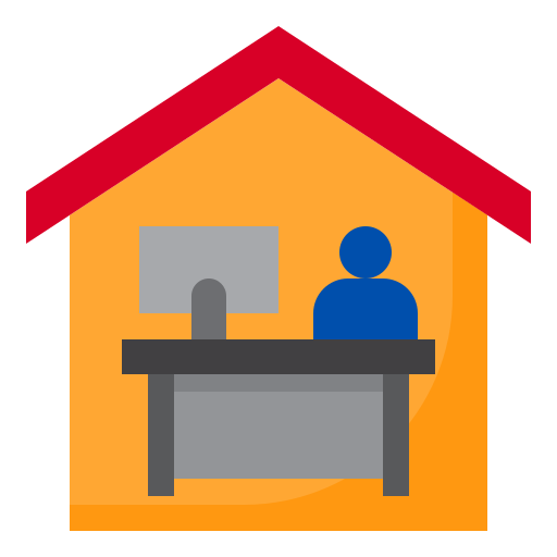 Stay at home srip Flat icon