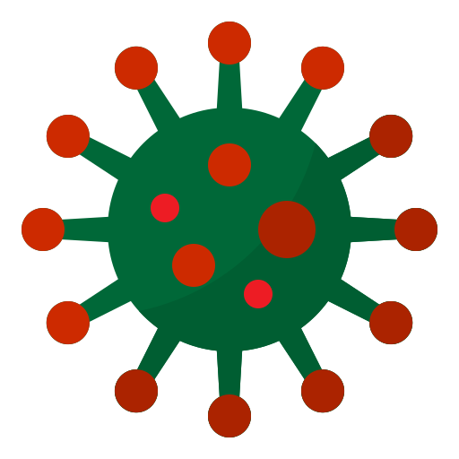 coronavirus srip Flat Icône