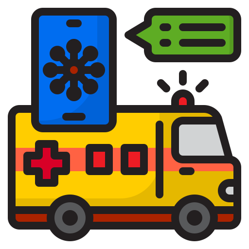 krankenwagen srip Lineal Color icon