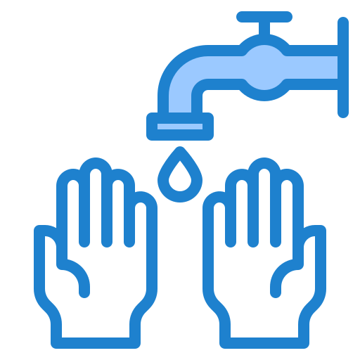 lavarsi le mani srip Blue icona