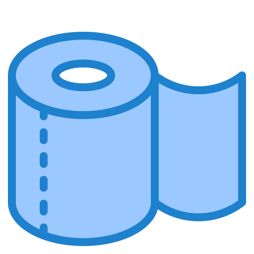 Tissue roll srip Blue icon