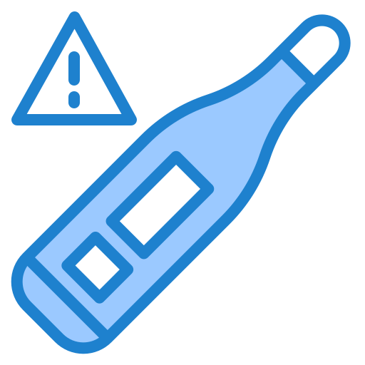 Thermometer srip Blue icon