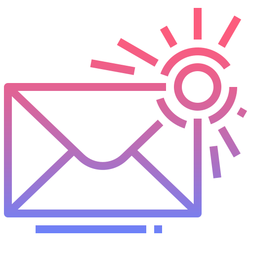 Email Nhor Phai Lineal Gradient icon
