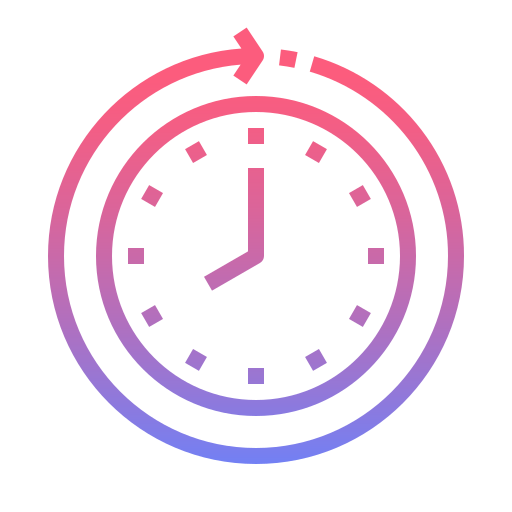 Working time Nhor Phai Lineal Gradient icon