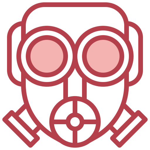Gas mask Surang Red icon