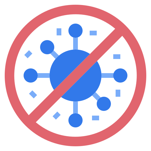 kein virus Surang Flat icon