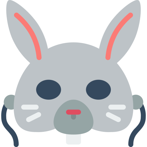 konijn masker Basic Miscellany Flat icoon