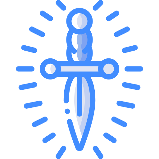 Dagger Basic Miscellany Blue icon