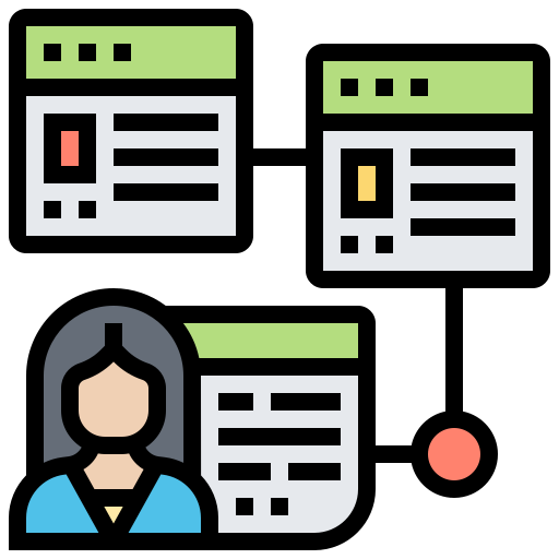 Database Meticulous Lineal Color icon