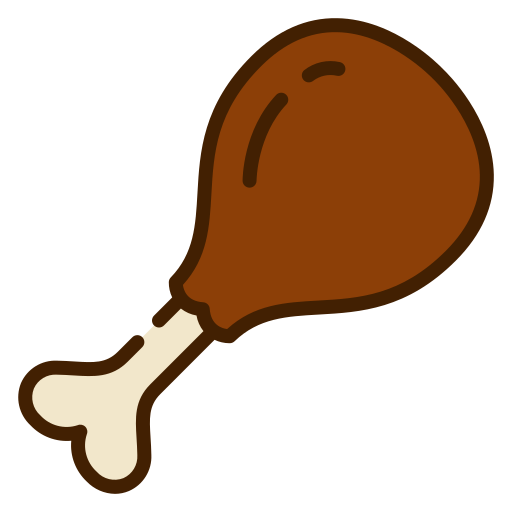 Chicken leg Good Ware Lineal Color icon