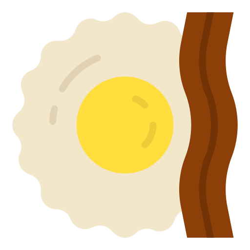 Egg and bacon Good Ware Flat icon