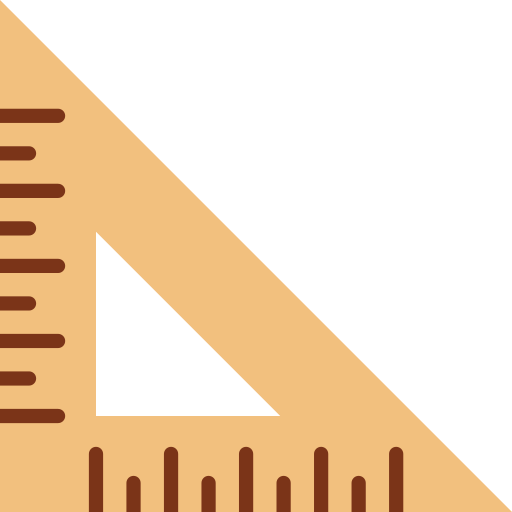 righello triangolare Generic Flat icona