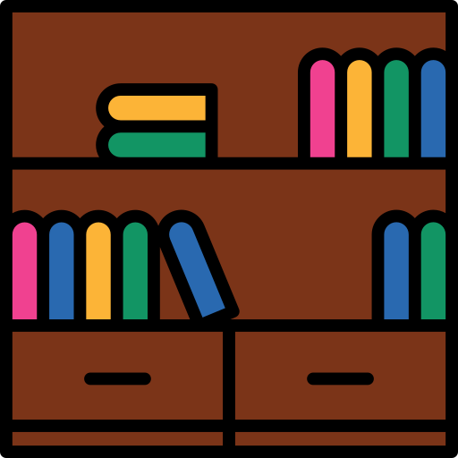 Bookshelves Generic Outline Color icon
