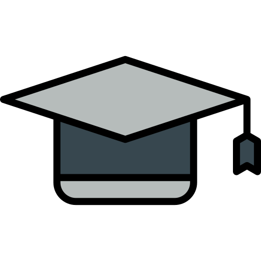 czapka absolwenta Generic Outline Color ikona