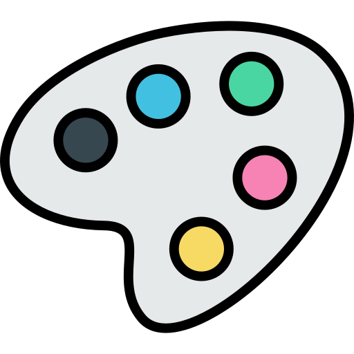 Paint palette Generic Outline Color icon