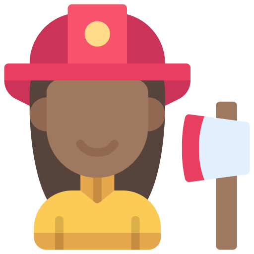 Firefighter Juicy Fish Flat icon