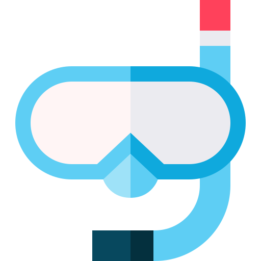 Diving mask Basic Straight Flat icon