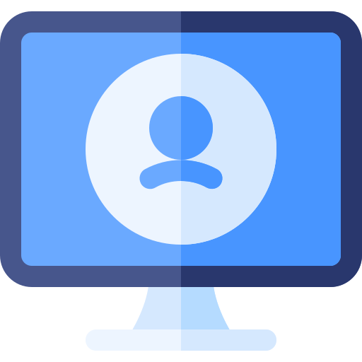 computadora Basic Rounded Flat icono