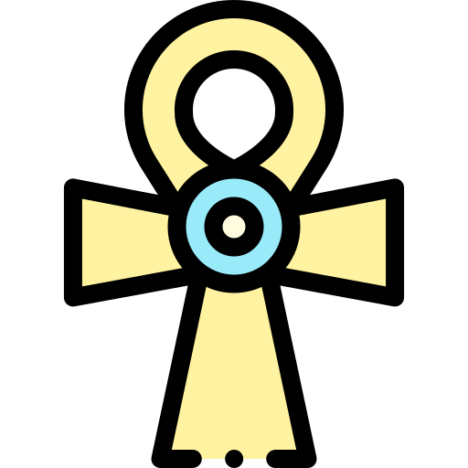 ankh Detailed Rounded Lineal color icona