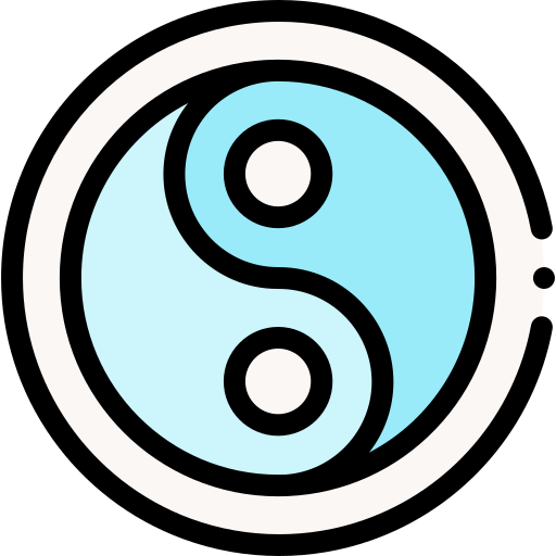 Yin yang Detailed Rounded Lineal color icon