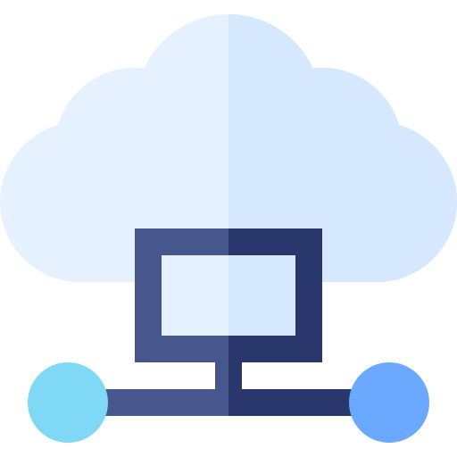 cloud computing Basic Straight Flat icon