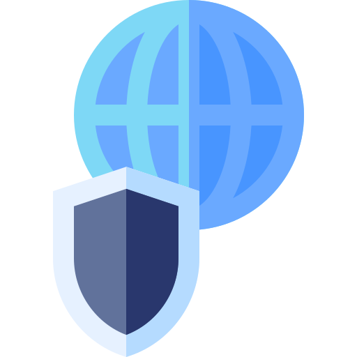 sicurezza globale Basic Straight Flat icona