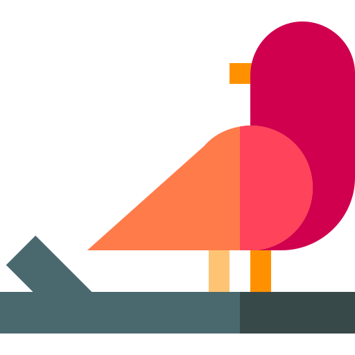 pájaro Basic Straight Flat icono