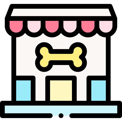 la tienda de animales Detailed Rounded Lineal color icono