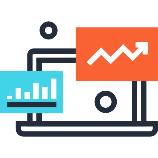 Analytics Maxim Flat Two Tone Linear colors icon
