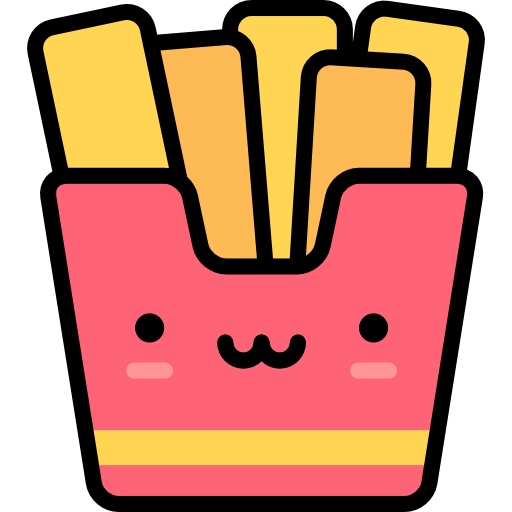 pommes frittes Kawaii Lineal color icon