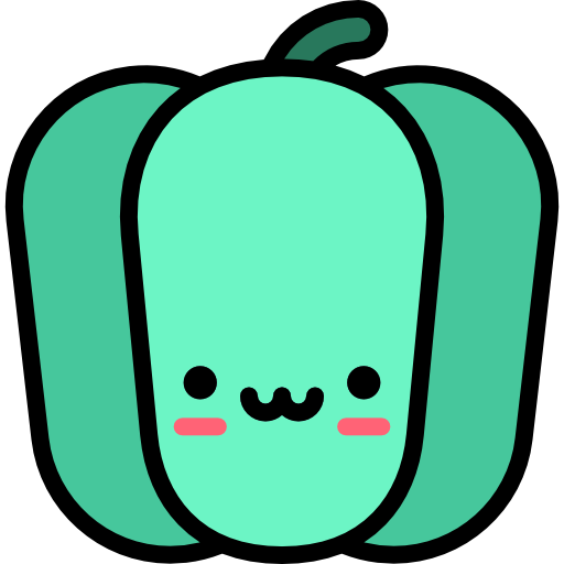 Bell pepper Kawaii Lineal color icon