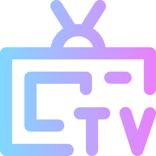 tv 시청 Super Basic Rounded Gradient icon