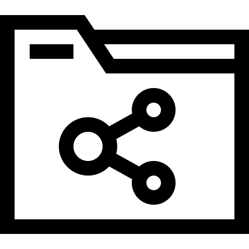 partage de fichiers Basic Straight Lineal Icône