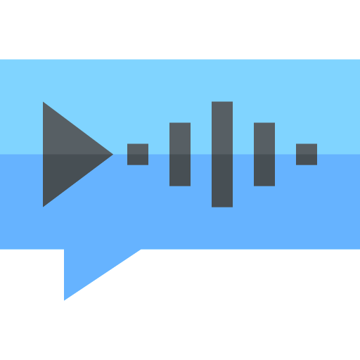 messaggio vocale Basic Straight Flat icona