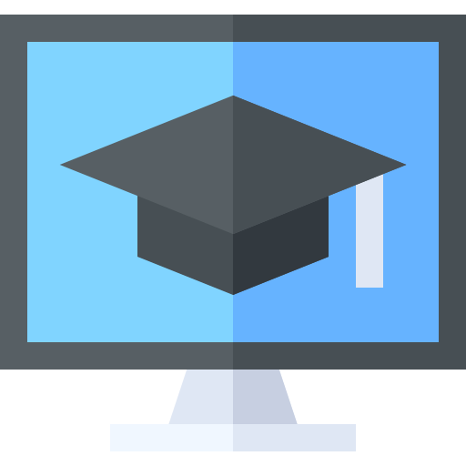 educación en línea Basic Straight Flat icono
