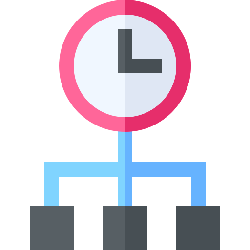 gestión del tiempo Basic Straight Flat icono