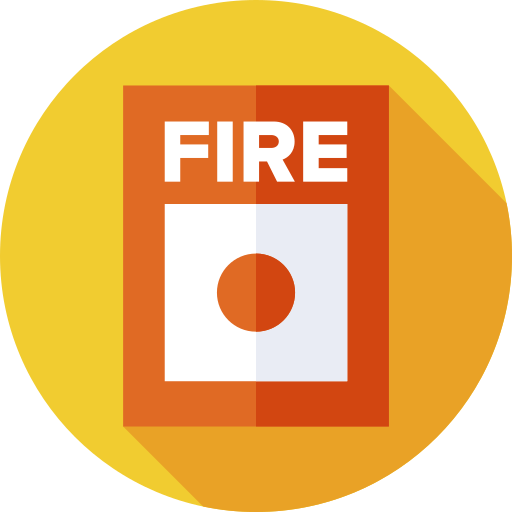 allarme antincendio Flat Circular Flat icona