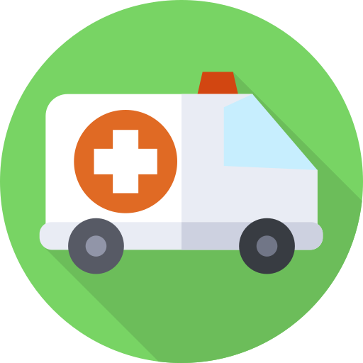 krankenwagen Flat Circular Flat icon