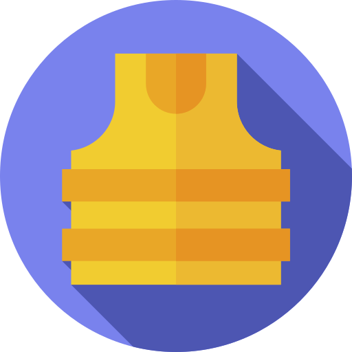 Life jacket Flat Circular Flat icon