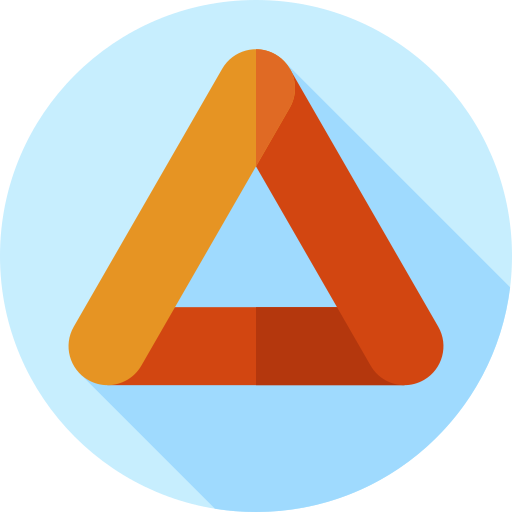 Caution Flat Circular Flat icon
