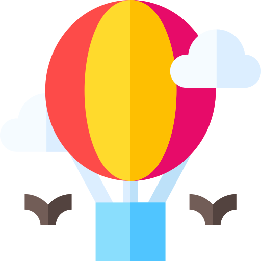 heißluftballon Basic Straight Flat icon