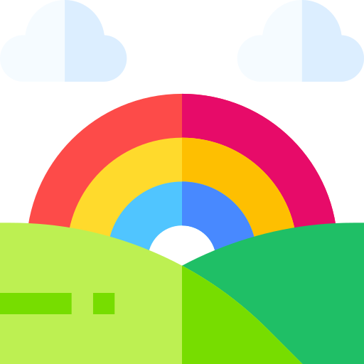 Rainbow Basic Straight Flat icon