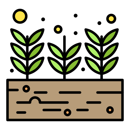 groeiende plant Flatart Icons Lineal Color icoon