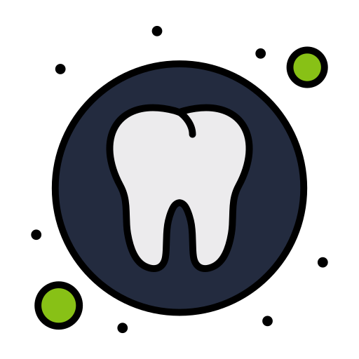 Tooth Flatart Icons Lineal Color icon