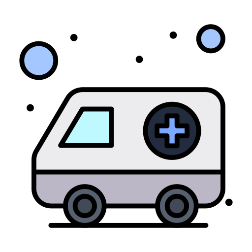 Ambulance Flatart Icons Lineal Color icon