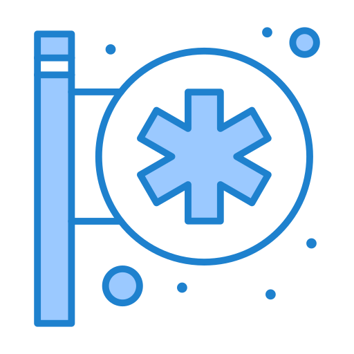 muestra del hospital Generic Blue icono