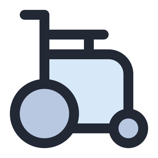 silla de ruedas Generic Outline Color icono