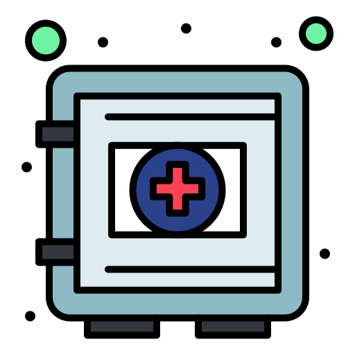Safety box Flatart Icons Lineal Color icon